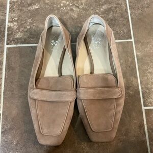 Vince Camuto Suede Landerla Loafers in Tan Size 8
